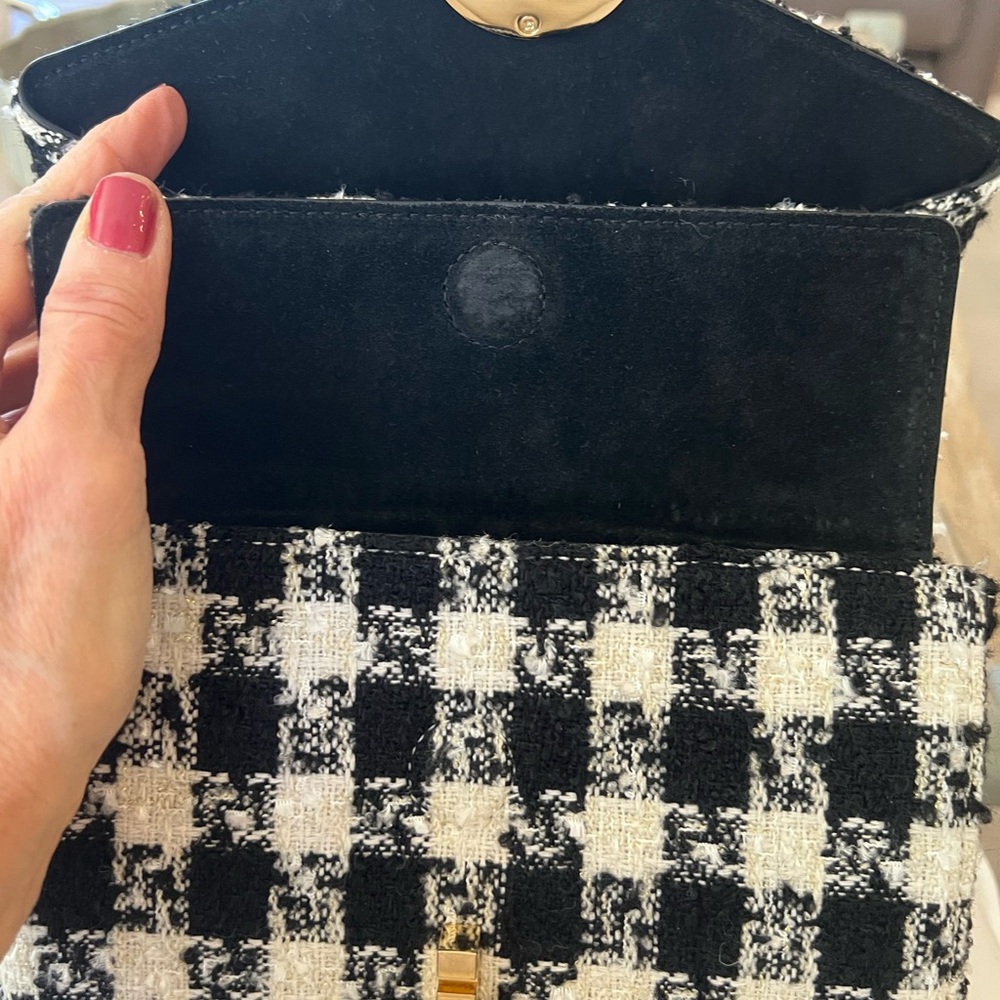 Chic Black and White Checkered Women's Bag - Picture 4 of 5